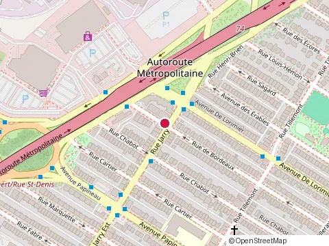 Location of Dutremble Peinture at 7916 Rue de Bordeaux, Montréal