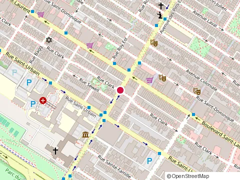 Location of Duvets Ungava at 10 avenue des Pins Ouest, Montréal