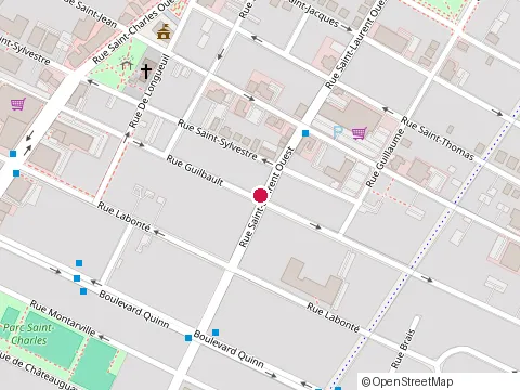 Location of E Inc at 349 Rue Guilbault, Longueuil