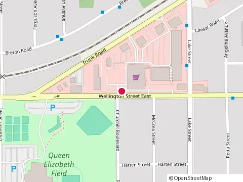 Location of Metro at 150 Churchill Blvd, Sault Ste. Marie