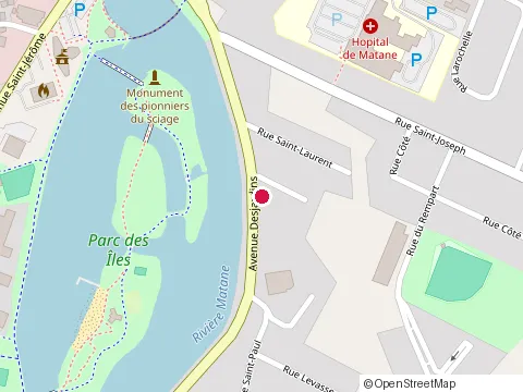 Location of Ebénisterie B. Coulombe at 121 Avenue Desjardins, Matane