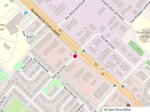 Location of Ebenisterie Bercier at 17555 Rue de la Paix, Mirabel