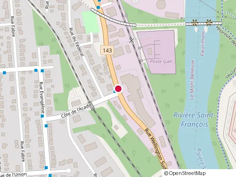Location of Échappement Karline at 1205 Rue Wellington Sud, Sherbrooke