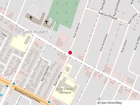 Location of École Charles-Lemoyne at 2505 Rue Coderre, Saint-Hubert