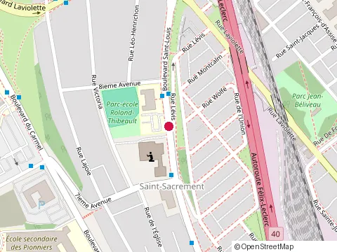Location of Ecole d'Alimentation & d'Hotel at 1905 Boulevard Saint-Louis, Trois-Rivières