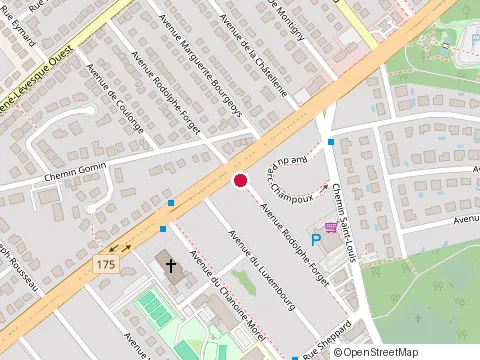 Location of École d'Enseignement Supérieur de Naturopathie de Québec (Éesnq) at 1250 avenue Rodolphe-Forget, Québec