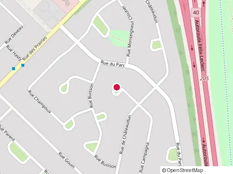 Location of École de Baseball Bic-Grady at 75 Rue Comeau, Trois-Rivières