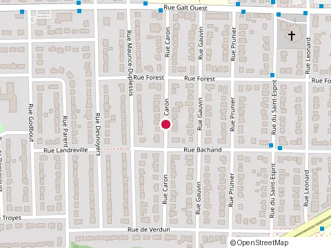 Location of Ecole de Bilinguisme at 1420 Rue Caron, Sherbrooke