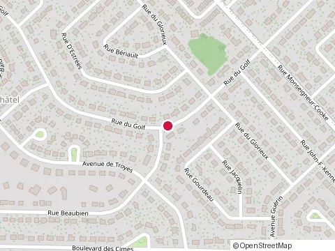 Location of École de Château-d'Eau at 3075 Rue du Golf, Québec
