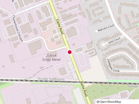 Location of Metro at 155 Clarke Road, London