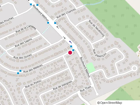 Location of École de l'Odyssée at 881 Rue des Melezes, Levis