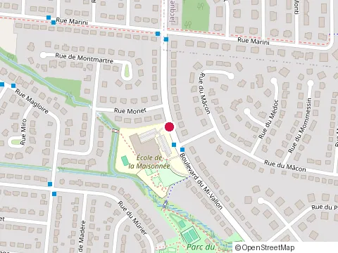 Location of École de la Maisonnée at 1500 Boulevard du Mi-Vallon, Sherbrooke