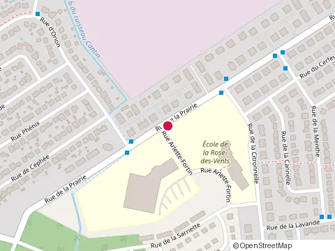 Location of École de la Rose des Vents at 50 Rue Arlette-Fortin, Levis
