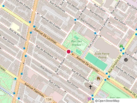 Location of Ecole de Musique C Dupuis Enrg at 2086 avenue de Lorimier, Montréal