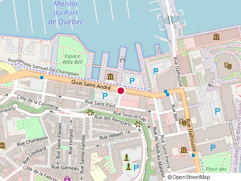 Location of Ecole de Tenue de Bar Marie at 45 Rue St-Andre, Québec