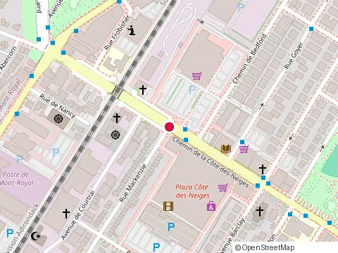 Emplacement de École des Metiers Faubourgs-de-Montreal au 6750 chemin de la Côte-des-Neiges, Montréal
