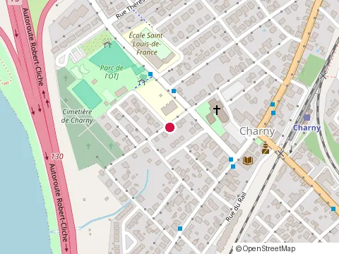 Location of École des Petits-Cheminots-Pavillon Notre Dame at 3256 Rue Omer-Poirier, Levis