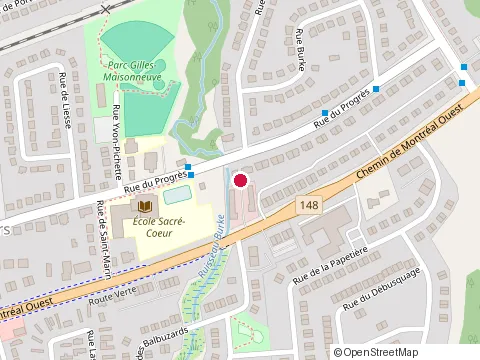 Location of École du Sacré-Cœur at 420 Rue du Progrès, Gatineau