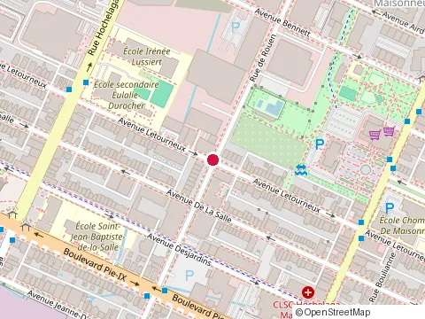 Location of École Eulalie at 2455 avenue Letourneux, Montréal