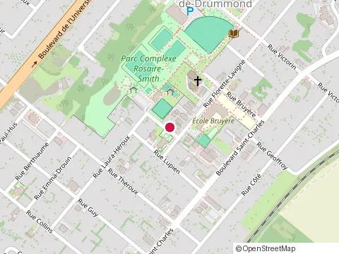 Location of Ecole Institutionnelle Bruyère-St-Charles at 850 Rue Florette-Lavigne, Drummondville