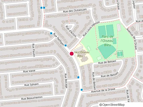 Location of École l'Oiseau Bleu at 184 Rue Nelligan, Gatineau
