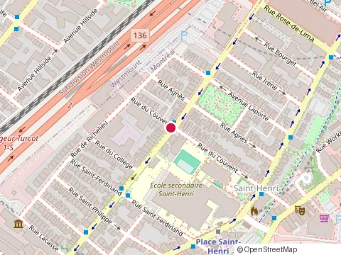 Location of Ecole Ludger Duvernay - Commission Scolaire de Montréal at 770 Rue du Couvent, Montréal