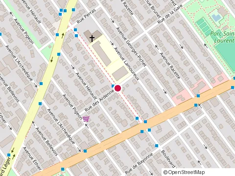 Location of Ecole Marocaine de Montreal at 5009 Rue des Ardennes, Montreal-Nord