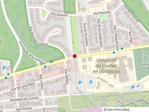 Location of Ecole Nationale d'Administration Publique (Enap) at 283 boulevard Alexandre-Taché, Gatineau