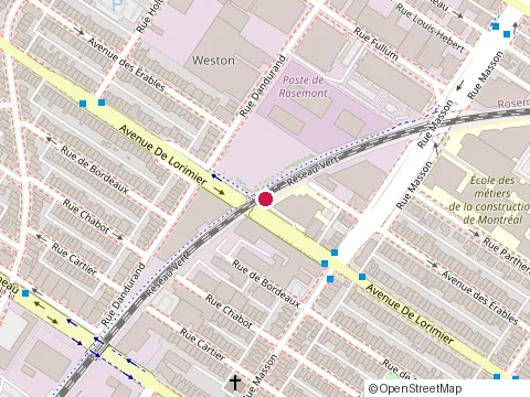 Emplacement de Ecole Nationale du Meuble et de l'Ébénisterie au 5445 avenue de Lorimier, Montréal