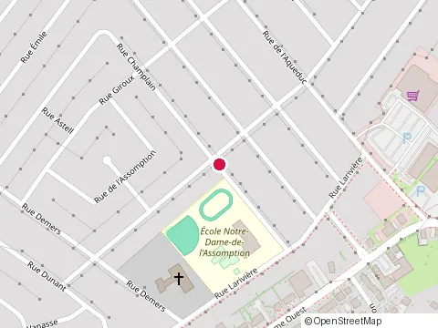Location of École Notre-Dame-de-l'Assomption at 14 Rue Champlain, Victoriaville