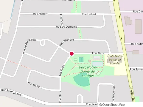 Location of Ecole Notre-Dame-de-Lourdes at 800 Rue Plaza, Saint-Jean-sur-Richelieu