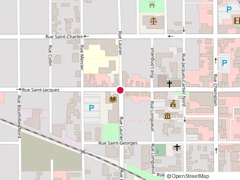 Emplacement de École Notre-Dame-du-Sacré-Coeur au 230 Rue Laurier, Saint-Jean-sur-Richelieu