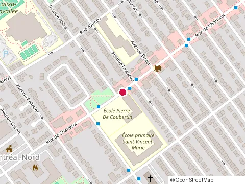 Location of École Pierre de Coubertin at 4660 Rue de Charleroi, Montreal-Nord
