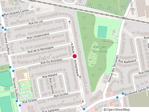 Location of École Primaire du Parc at 7 Rue du Ruisseau, Laval