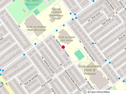 Location of École Primaire Jules-Verne at 11811 avenue P.-M.-Favier, Montréal