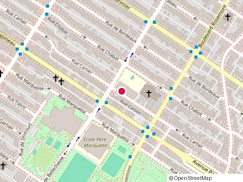 Location of École Primaire Madeleine-de-Verchères at 6017 Rue Cartier, Montréal