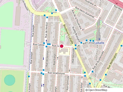 Location of École Primaire Notre-Dame-de-la-Paix at 454 Rue Caisse, Verdun