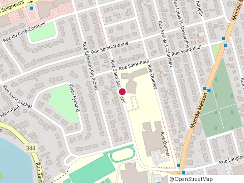 Location of École Primaire Saint-Louis at 539 Rue Saint-Sacrement, Terrebonne