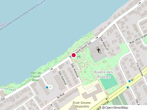 Location of École Primaire Simone-Desjardins at 10004 Boulevard Gouin E, Montréal