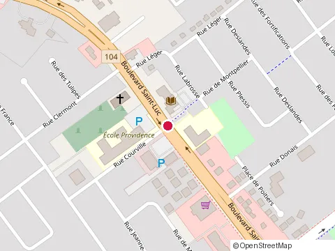 Location of École Providence at 207 Rue Courville, Saint-Jean-sur-Richelieu