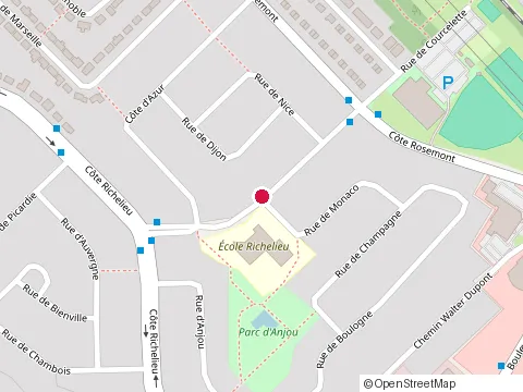 Location of École Richelieu at 5405 de Courcelette, Trois-Rivières