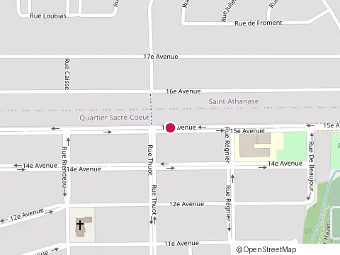 Location of École Sacré-Coeur at 375 15E Ave, Saint-Jean-sur-Richelieu
