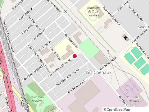 Location of École Saint-François d'Assise at 636 Rue Sainte-Catherine, Trois-Rivières