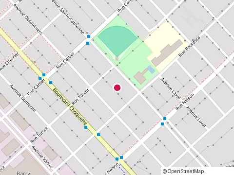 Location of École Saint-Sacrement at 2400 Rue Bourassa, Saint-Hyacinthe