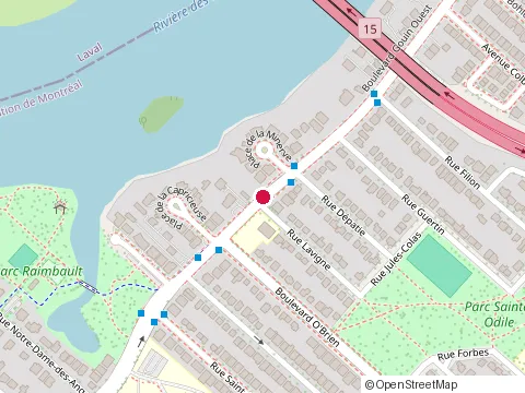 Location of École Sainte at 12330 Rue Lavigne, Montréal