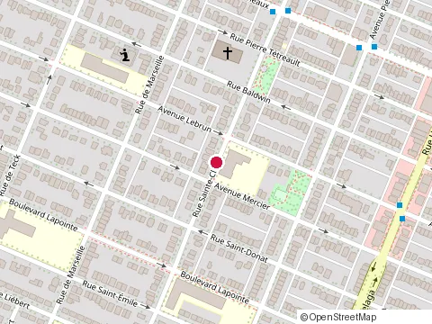 Location of École Sainte-Claire at 8500 Rue Sainte-Claire, Montréal