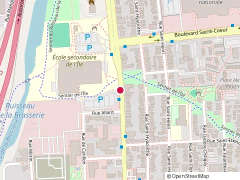 Location of École Secondaire de l'Île at 255 Rue Saint-Redempteur, Gatineau
