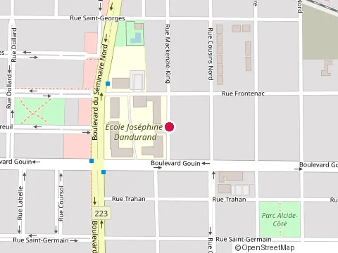 Location of École Secondaire Joséphine-Dandurand at 90 Rue Mackenzie-King, Saint-Jean-sur-Richelieu