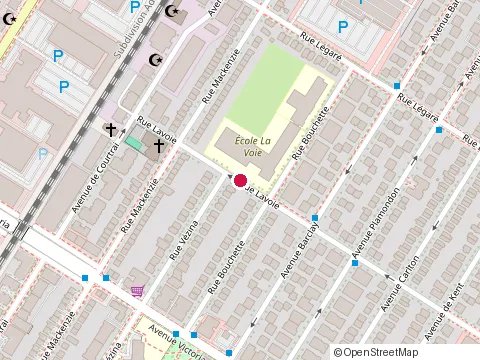 Location of École Secondaire la Voie at 6755 Lavoie St, Montréal