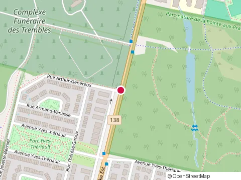 Location of École Secondaire Pointe-aux-Trembles at 15200 Rue Sherbrooke E, Montréal